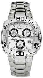 Bulova Biały/Stal 96G63