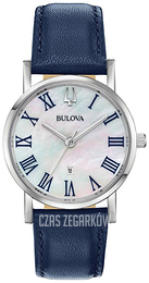 Bulova Dress Biały/Skóra Ø32 mm 96M146