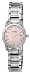 Bulova Diamond Różowy/Stal Ø26 mm 96P106