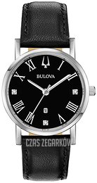 Bulova Dress Czarny/Skóra Ø32 mm 96P192