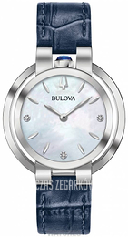 Bulova Diamond Biały/Skóra Ø35 mm 96P196