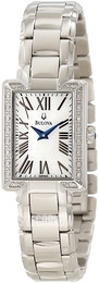 Bulova Fairlawn Biały/Stal 96R160