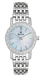 Bulova Diamond Biały/Stal Ø27 mm 96R164