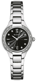 Bulova Diamond Czarny/Stal Ø28 mm 96R207