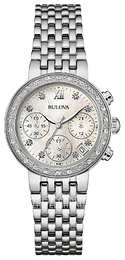 Bulova Diamond Biały/Stal Ø30 mm 96W204