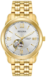 Bulova Biały/Stal w odcieniu złota Ø42 mm 97A130