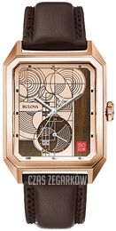 Bulova Frank Lloyd Wright Różowe złoto/Skóra 97A135
