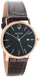 Bulova Dress Czarny/Skóra Ø37 mm 97B165