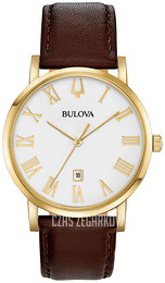 Bulova Classic Biały/Skóra Ø40 mm 97B183