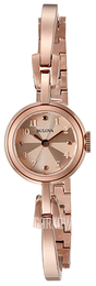 Bulova Dress Różowe złoto/Stal w kolorze różowego złota Ø20 mm 97L156