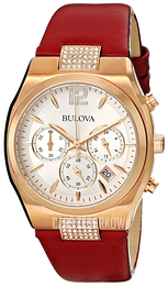 Bulova Crystal Kremowy/Skóra Ø34 mm 97M108