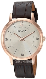 Bulova Diamond Szampański/Skóra Ø36 mm 97P122