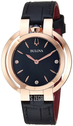 Bulova Diamond Czarny/Skóra Ø35 mm 97P139