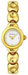 Bulova Dress Biały/Stal w odcieniu złota Ø17 mm 97T75