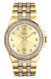 Bulova Crystal Żółte złoto/Stal w odcieniu złota Ø42 mm 98B174