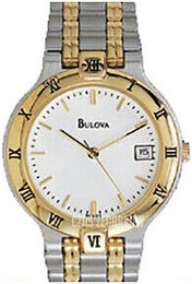 Bulova Biały/Stal w odcieniu złota Ø32 mm 98B68