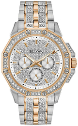 Bulova Srebrny/Stal w kolorze różowego złota Ø41.5 mm 98C133