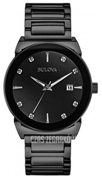 Bulova Diamond Czarny/Stal Ø43 mm 98D121