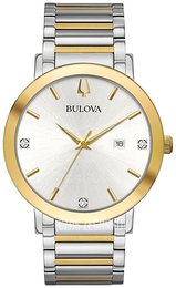 Bulova Diamond Srebrny/Stal w odcieniu złota Ø42 mm 98D151