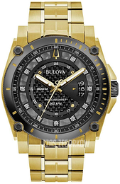 Bulova Czarny/Stal w odcieniu złota Ø46.5 mm 98D156