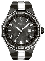 Bulova Diamond Czarny/Stal Ø44 mm 98E110
