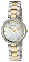 Bulova Dress Biały/Stal w odcieniu złota Ø27 mm 98L226