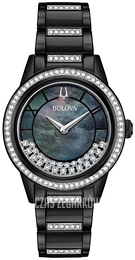 Bulova Crystal Czarny/Stal Ø32 mm 98L252