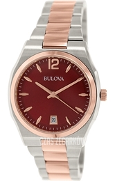 Bulova Diamond Czerwony/Stal w kolorze różowego złota Ø34 mm 98M119