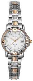 Bulova Marine Star Biały/Stal w kolorze różowego złota Ø27 mm 98M62