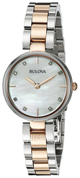 Bulova Diamond Srebrny/Stal w kolorze różowego złota Ø27 mm 98P147