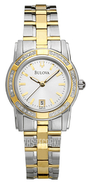 Bulova Diamond Srebrny/Stal w odcieniu złota Ø30 mm 98R120