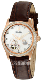 Bulova Diamond Biały/Skóra Ø34 mm 98R139