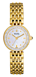 Bulova Diamond Biały/Stal w odcieniu złota Ø23.6 mm 98R148