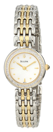 Bulova Diamond Biały/Stal w odcieniu złota Ø24 mm 98R151