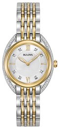 Bulova Diamond Srebrny/Stal w odcieniu złota Ø30 mm 98R229
