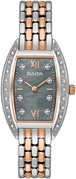 Bulova Czarny/Stal w kolorze różowego złota 98R232