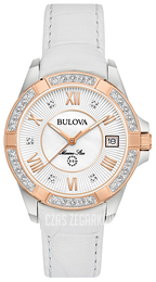Bulova Biały/Skóra Ø32 mm 98R233