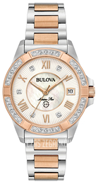 Bulova Biały/Stal w kolorze różowego złota Ø32 mm 98R234