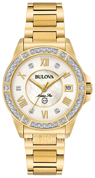 Bulova Biały/Stal w odcieniu złota Ø32 mm 98R235