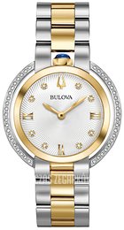Bulova Diamond Srebrny/Stal w odcieniu złota Ø35 mm 98R246