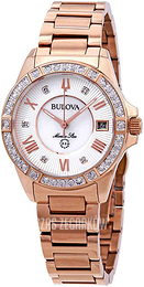 Bulova Srebrny/Stal w kolorze różowego złota Ø32 mm 98R258