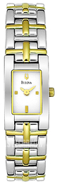 Bulova Bracelet Biały/Stal w odcieniu złota 98T68