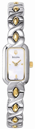 Bulova Dress Biały/Stal w odcieniu złota 98T88
