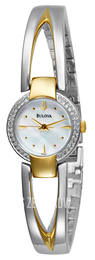 Bulova Bracelet Biały/Stal w odcieniu złota Ø22 mm 98V08