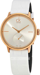 Calvin Klein Dress Srebrny/Skóra Ø33 mm K2Y236K6