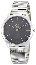 Calvin Klein Minimal Szary/Stal Ø40 mm K3M21124