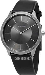 Calvin Klein Minimal Szary/Skóra Ø40 mm K3M211C4