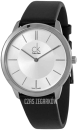 Calvin Klein Minimal Srebrny/Skóra Ø40 mm K3M211C6