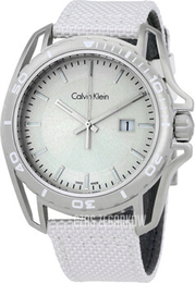 Calvin Klein Earth Srebrny/Skóra Ø42 mm K5Y31VK6
