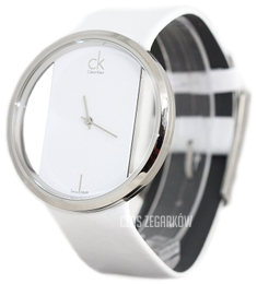 Calvin Klein Glam Biały/Skóra Ø42 mm K9423101